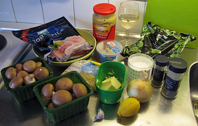 Ingredienser Fisk Florentine med svamp