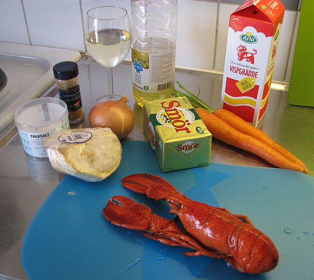 Hummersås: ingredienser