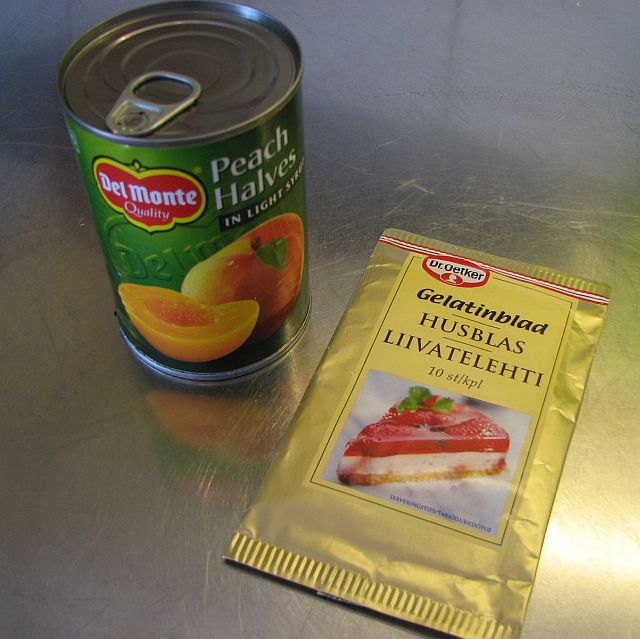 Ingredienser: Persikogelé