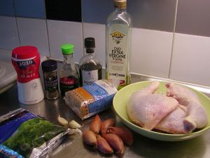 Ugnsstekta kycklingklubbor: ingredienser