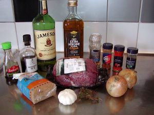Whiskeymarinerad stek: ingredienser