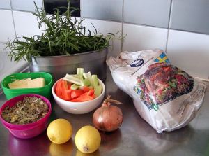 Helstekt kalkon: ingredienser