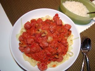 Pastasås med salsiccia