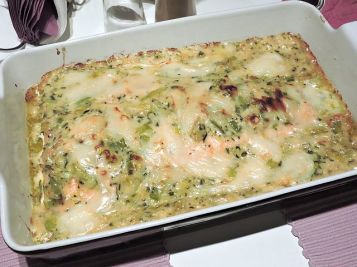 Laxfilé med purjolök och chevreost