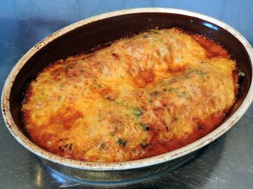 Enchiladas med köttfärs svamp och oliver