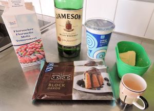 Mörk chokladtryffel med whiskey - ingredienser