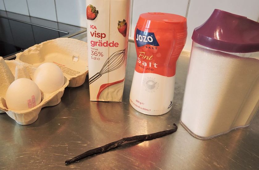 Semifreddo: ingredienser