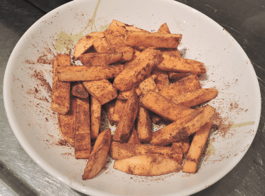 Kryddiga sötpotatis-pommes 6