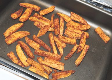 Kryddiga sötpotatis-pommes 7