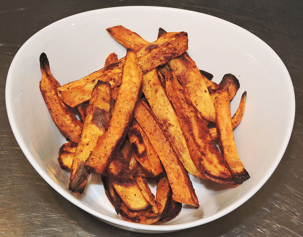 Kryddiga sötpotatis-pommes 8