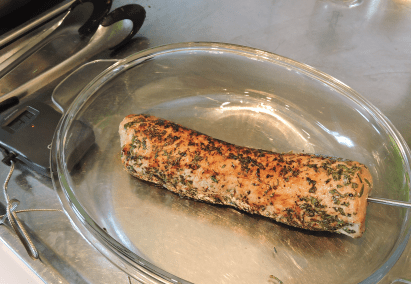 Fläskfile med spenat paprika o kikärter 14