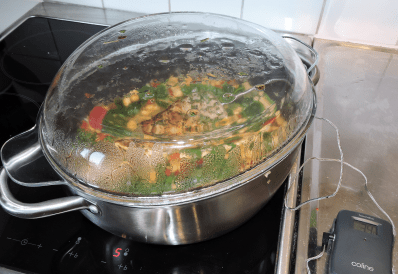 Fläskfile med spenat paprika o kikärter 18