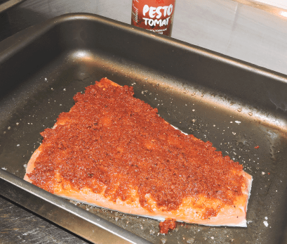 Ugnsbakad lax med tomatpesto 5