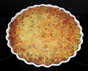 Zucchiniquiche med mozzarella