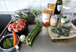 Räksallad med dillvinägrett 1 - ingredienser