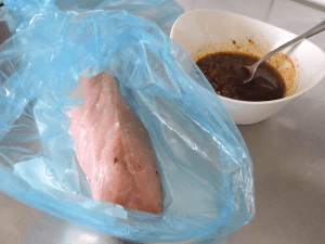 Marinera fläskfilén i dubbla fryspåsar