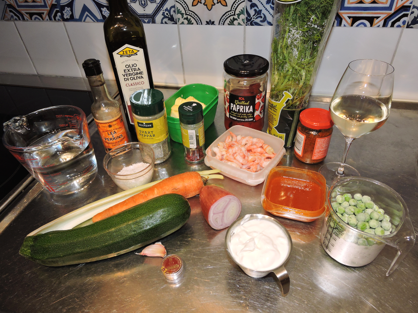 Räkgryta - ingredienser