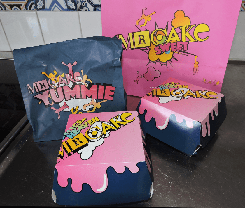 Förpackningar från Mr Cake
